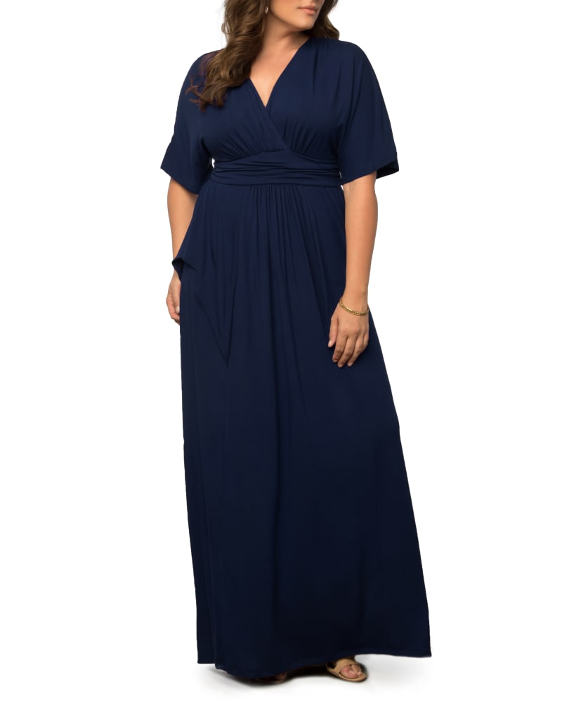 Ladies navy maxi dress sale